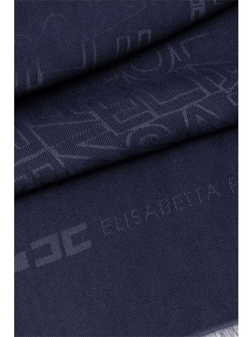 Sciarpa quadrata in viscosa jacquard navy Elisabetta Franchi | SC02F46E2B75